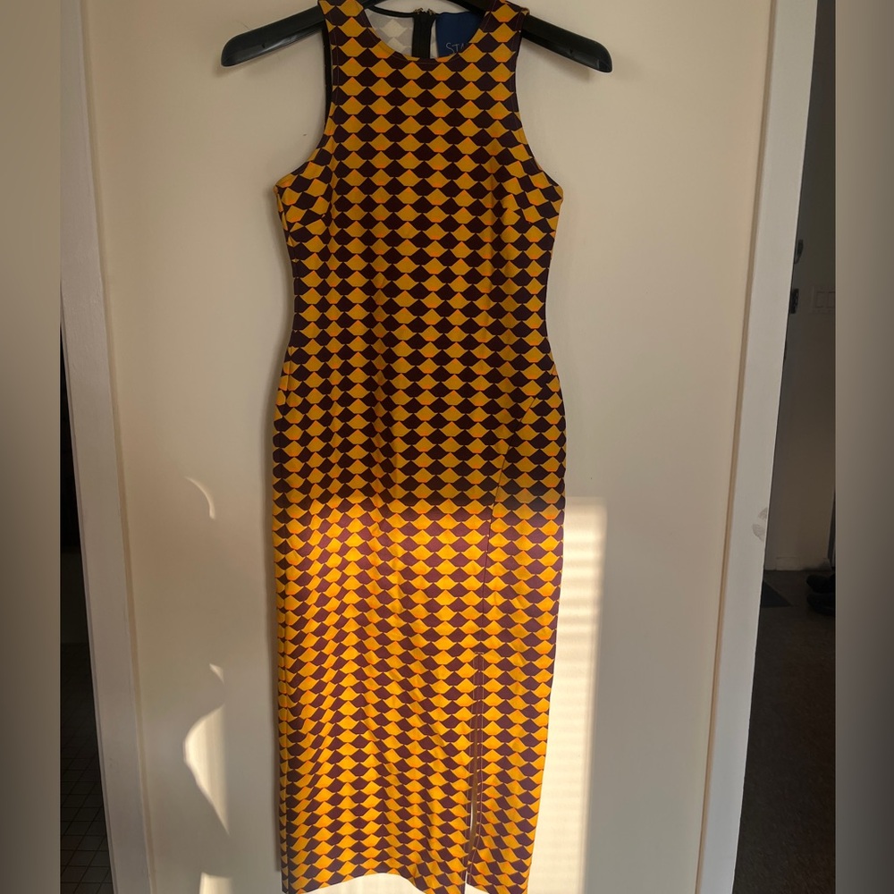 NEW SIMON MILLER Geometric Prints MIDI Dress Sz Small $475